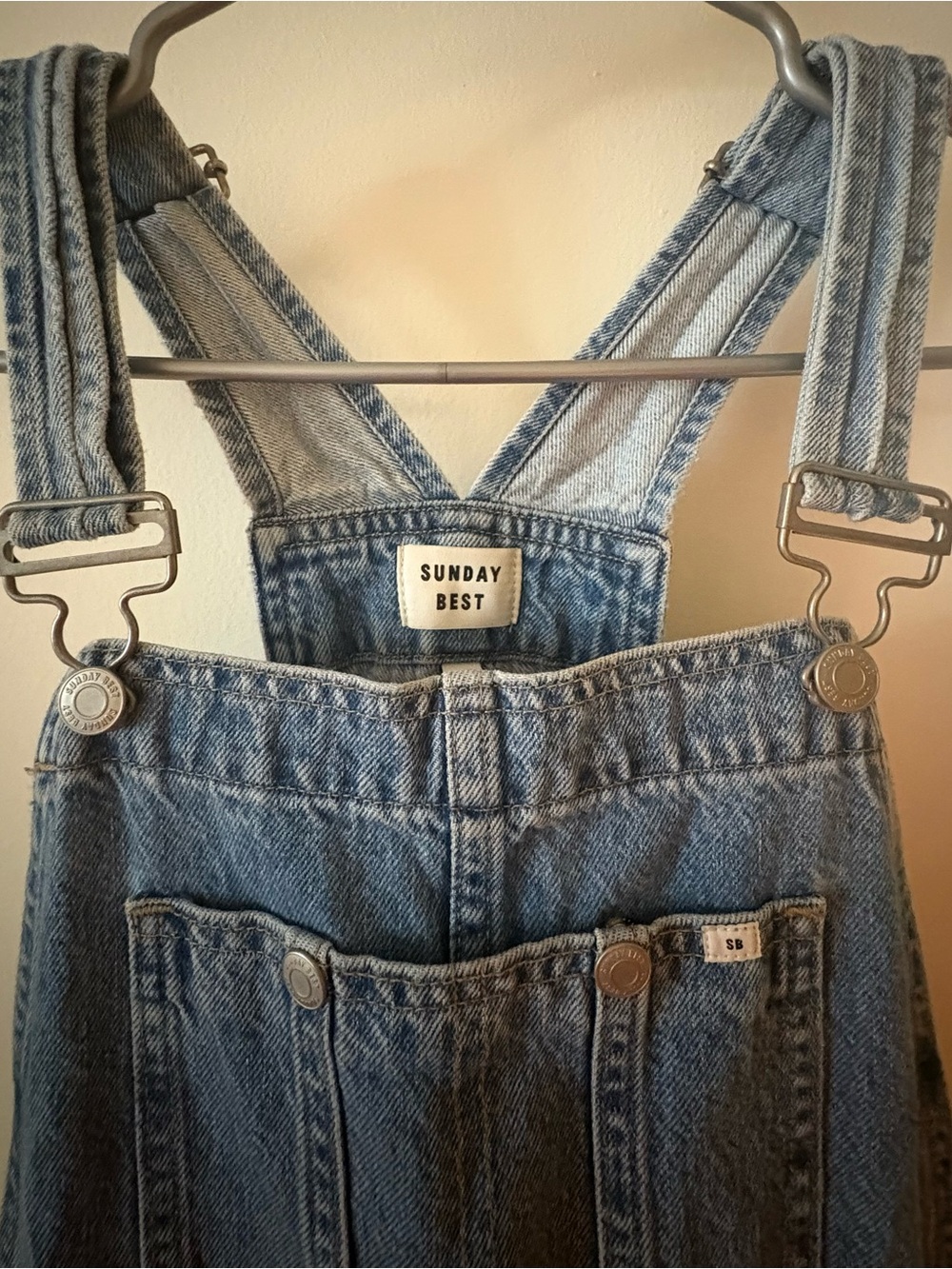 Sunday Best Blue Cargo Denim Overalls